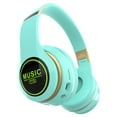 thumbnail image 4 of LED Bluetooth Headphones, Wireless Headphones Over Ear, Wireless Headset with Microphone, Black with Gold Accents, Comfortable Design, 4 of 5