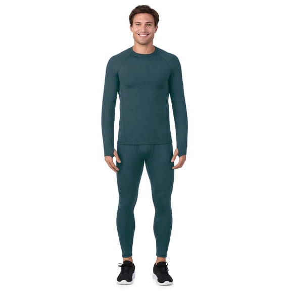 ClimateRight by Cuddl Duds Men’s Warm Plush Warmth Base Layer 2 PC Set, Sizes S-3X