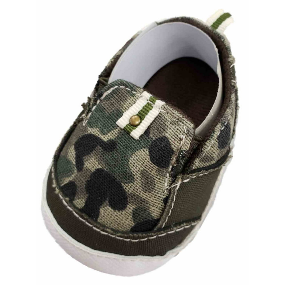 Rising Star Infant Boys Green White Camo Print Canvas