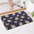 thumbnail image 4 of Pioneer Flower Floral Print Pattern Bathroom Rugs Mat, Non Slip Microfiber Bathroom Rug with Rubber Backing, Soft Mats for Bathroom Floor Tub Shower, 17"x27", 4 of 5