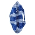 thumbnail image 4 of No Boundaries Women's Festival Crochet Striped Hobo Bag, Caribbean Blue Stripe, 4 of 6