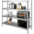 thumbnail image 3 of KFFKFF 70.9 x 17.7 x 59 inch Stainless Steel Shelving Adjustable Storage Shelves,4-Tier Storage Shelving Units, 1650 Lbs Capacity Heavy Duty Stainless Steel Shelf, Perfect for Kitchen and Garage, 3 of 9