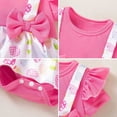 thumbnail image 6 of MUXiin Toddler Baby Girl Easter Outfits Ruffle Long Sleeve Bunny Print One-Piece Dress Rabbit Skirt, 6 of 7