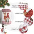 thumbnail image 2 of 54x78 Inch Shower Curtain Decorative Red Christmas Bathtub Bath Curtains Fabric Waterproof Bathroom Decor, Gnomes Elk Xmas Red Plaid Small Stall Shower Curtain Set with 12 Hooks, 2 of 8