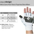 thumbnail image 2 of Aqua Design Convertible Flap Mittens for Men Winter Fleece Cold Weather Gloves: Snow, Size: L/M, 2 of 6