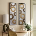 thumbnail image 2 of LuxenHome 2-Piece Gold and Brown Metal with Black Rectangle Frame Wall Decor Set, 2 of 6