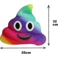 thumbnail image 3 of Smiley Poop Rainbow Pillow - Soft Round Plush Yellow Pink Pillow - Smile Face Eyes Emoticon Decoration Toy (Smile poo rainbow) 2025, 3 of 3