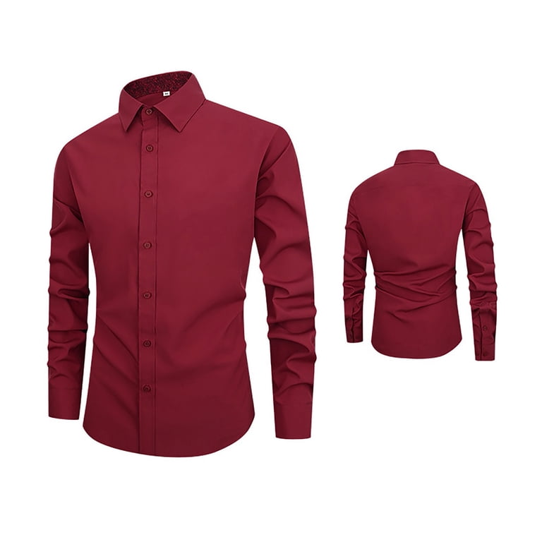 Noldares Mens Dress Shirts Long Sleeve Dress Shirts for Men Cotton Button Down Shirt Regular Big and Tall Dress Shirts(Z01-Red,L), Men's, Size: Large Noldares Mens Dress Shirts Long Sleeve Dress Shirts for Men Cotton Button Down Shirt Regular Big and Tall Dress Shirts(Z01-Red,L), Men's, Size: Large