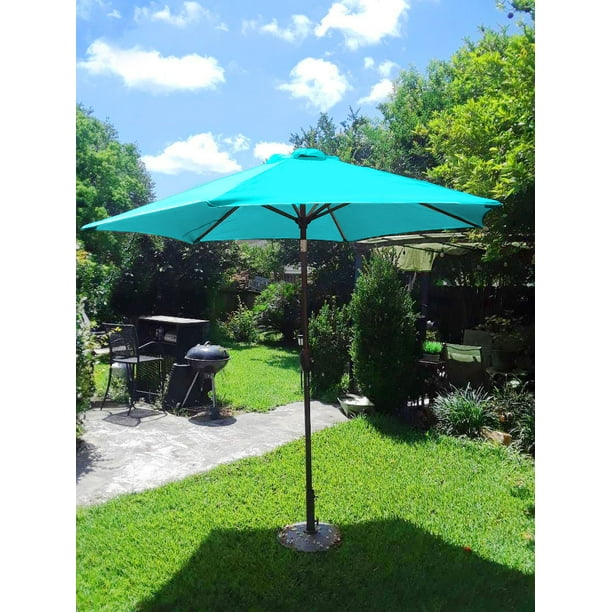 Quictent 7.5Ft Turquoise Patio Umbrella 3 Years NonFading Outdoor