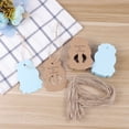 thumbnail image 2 of KAKOWELY 50 etiquetas de agradecimiento para baby shower, etiquetas de papel kraft para regalo (azules), 2 of 4