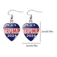 thumbnail image 2 of Campaña Gancho para La Oreja Acero Inoxidable para Las Elecciones Estadounidenses Pendientes Biden Pendientes Trump Pendientes Amor (rojo) Rojo, 2 of 9