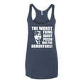 thumbnail image 2 of Wild Bobby, Office Prison Mike Dementors Michael Scott, Pop Culture, Women Tri-Blend Racerback Tank Top, Vintage Navy, Small, 2 of 4