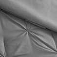 thumbnail image 5 of Bourina Comforter Set, 3-Piece, California King, Pleated Wrinkle-Resistant Microfiber Bedding, Grey, All-Season, 5 of 8