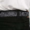 thumbnail image 4 of Buckle-Down Belt, Seatbelt Buckle Belt, Floral Paisley Black White, 30 to 44 Inches, 4 of 9