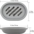 thumbnail image 5 of 4 Pack Bar Soap Holder, Keep Soap Bars Dry Clean, Soap Dish SoapTray, Bathroom Soap Dish, Bathtub Soap Dish (Gray), 5 of 9