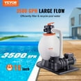 thumbnail image 2 of VEVOR Sand Filter Pump 115V secure for Above Ground Pools, PP, 16" 3500 GPH, 2 of 10