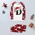 thumbnail image 2 of Gkeoshab Family Christmas Pajamas Matching Sets Matching Family Pajamas Sets Christmas PJ's with 75 Letter and Plaid Printed Long Sleeve Tee and Bottom Loungewear D, 2 of 5