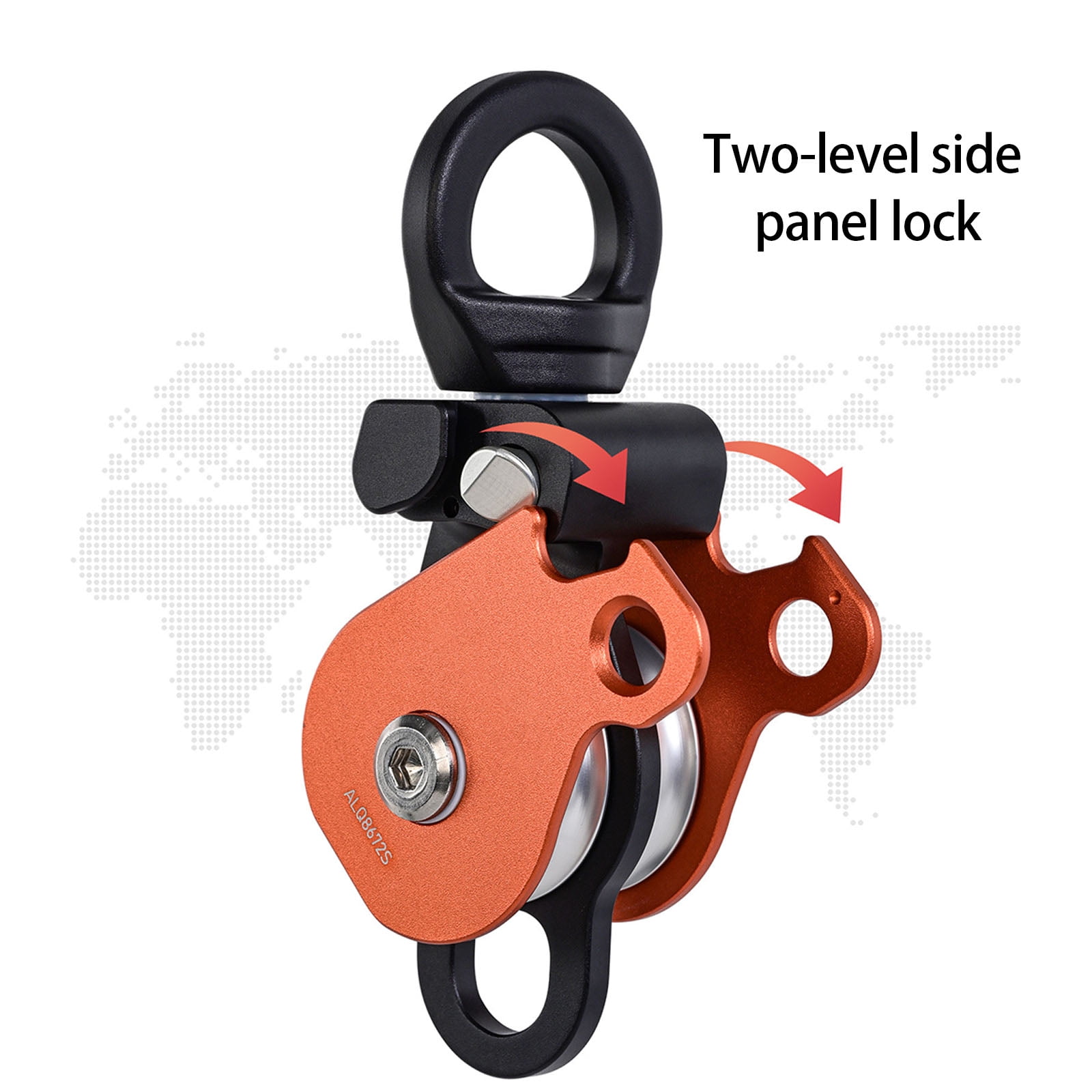 High Capacity Swivels Pulley 360 Rotation Multifunctional Outdoor Pulley for Hiking and Travel with Quick Installation