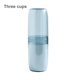 thumbnail image 5 of Estuche de cepillo de dientes Portátil Pasta de dientes Contenedor Polvo a prueba de polvo Plástico Diario Uso Diario Sencillo Holder Holder College Senderismo Tres tazas - Azul Inevent HA028212-04, 5 of 6