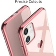 thumbnail image 3 of Case for iPhone12 iPhone12 Pro 6.1 Inch, Soft Silicone TPU Slim Case Electroplated Heart Phone Case Simple Luxury Shockproof Protective Case -Pink Heart, 3 of 15