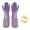 Purple-172, variant on Upgraded Long Waterproof Silicone Cleaning Gloves, Fleece Lined Dishwashing Gloves for Kitchen and Pet Bathing Pink