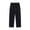 Black, variant on Men Drawstring Elastic High Waist Multi Angled Zipper Pocket Straight Wide Leg Woven Pants Deep Side Slip Pockets Wrinkle Free Lightweight Urban Street Trousers M