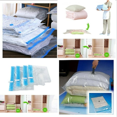 Space Saver Vacuum Storage Bags For Clothes Blankets Compressed Vac Pack
