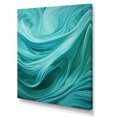 thumbnail image 2 of Designart "Waves Warping In A Turquoise Hue I" Abstract Shapes Wall Art Living Room, 2 of 7