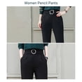 thumbnail image 4 of Pantalones Casuales De Talle Alto Para Mujer, Pantalones De Oficina De Trabajo De Pierna Recta, Pantalones Plisados ​​​​con Bolsillos, 4 of 7