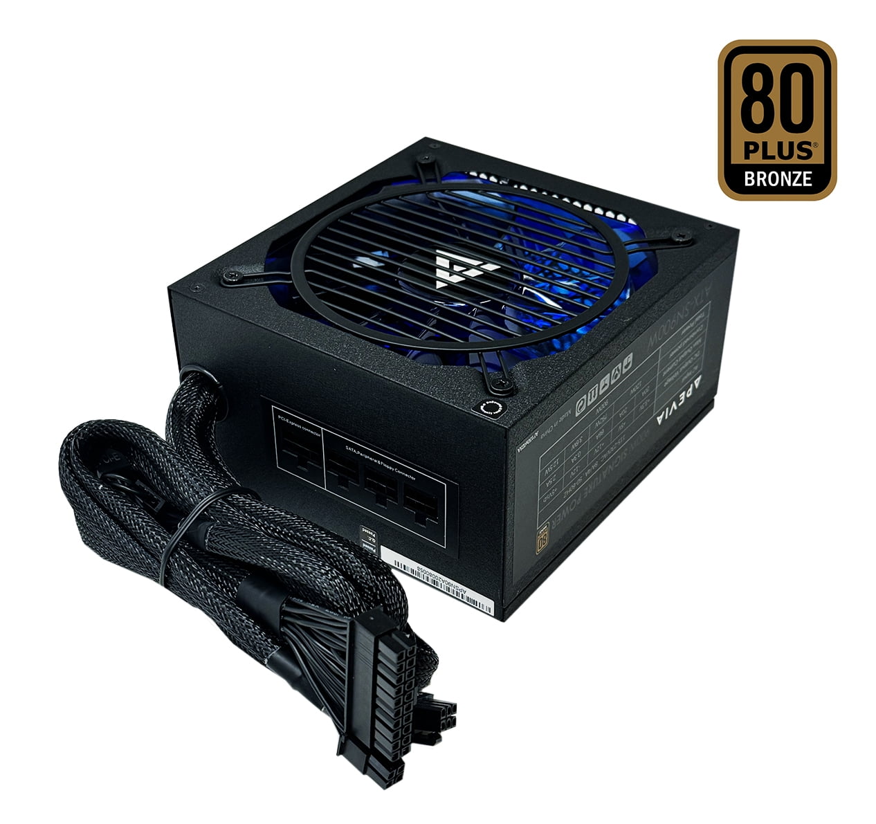 Apevia ATX-SN900 Signature 900W 80+ Bronze Certified Active PFC ATX Semi-Modular Gaming Power Supply