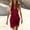 *Red, variant on ClodeEU Women's Sleeveless V Neck Button Bodycon Mini Dress,Solid Club Pencil Dress with Pocket Beige,Women's Plus L