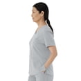 thumbnail image 2 of ave. Lex Women's Three Pocket V-Neck Tunic Scrub Top in Gray, S, 2 of 6