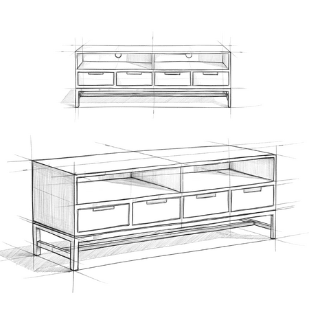 Simpli Home - Banting Modern Industrial TV Media Stand for Most TVs up to 65" - Walnut Brown