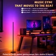 thumbnail image 6 of LEACUBER RGBIC Led Floor Lamps, Smart Corner Floor Lamp with Remote & App Control, Music Sync, 16 Million Diy Colors, 200+ Dynamic Modes, Dimmable Standing Lamps for Bedroom, Living Room, Dorm, Game, 6 of 12
