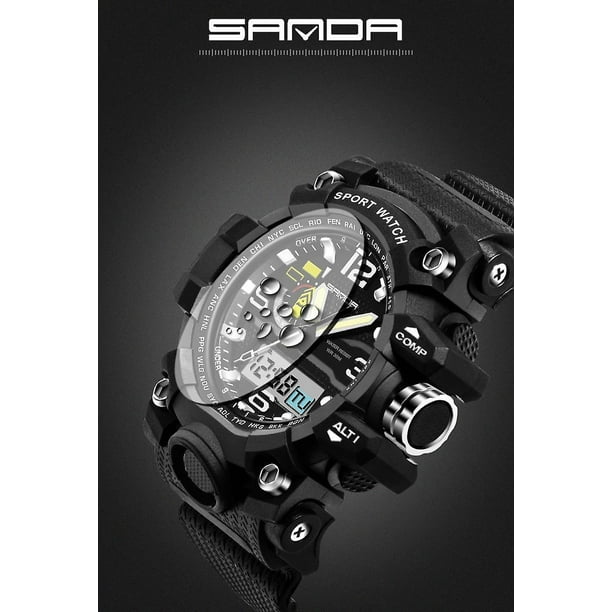 SANDA 732 Fashion LED Display Men Watch 30M Waterproof Sport Digital Watch