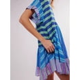 thumbnail image 3 of SUNSIOM Femmes Boho Mini Robe d'Été Floral Manches Courtes V Cou Fluide Décontracté Robes de Plage avec Poches, 3 of 8