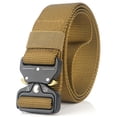thumbnail image 4 of Men's Canvas Web Belt Adjustable Quick-release Metal Buckle Woven Webbing Casual Pants Jeans Straps, 4 of 8