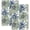 Navy Blue Green, variant on Blue Sage Green Block Print Spring Floral Kitchen Towels Vintage Flower Dish Towels, 16x24 Inch Farmhouse Summer Holiday Decoration Absorbent Hand Towels for Kitchen Drying Decor Set of 2