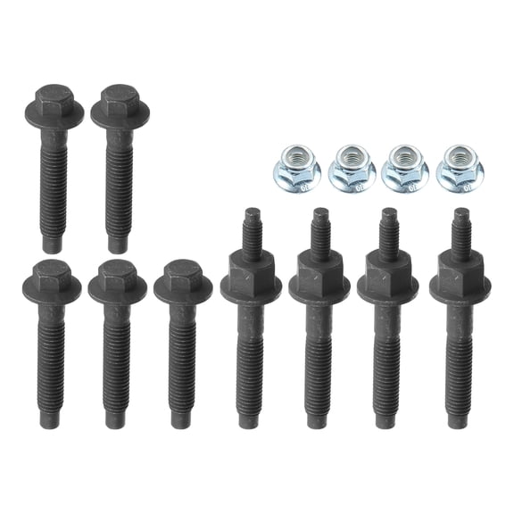 Unique Bargains 1 Set Exhaust Manifold Hardware Kit for Dodge Charger 2011-2012 for Dodge Durango 2011-2021 Black