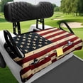thumbnail image 3 of Uorisanigo Golf Cart Seat Cover for 2 Person Seats, Retro American Flag Golf Club Car Accessories, Non-Slip Golf Cart Seat Towel Blanket with 4 Pockets, for Golf Lovers, 3 of 7