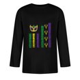 thumbnail image 3 of Xixinqiwan Men Tops Mardi Gras Dress Shirt,Mardi Gras Masks and Beads Adult T-Shirt for New Orleans Party Carnival, 3 of 5