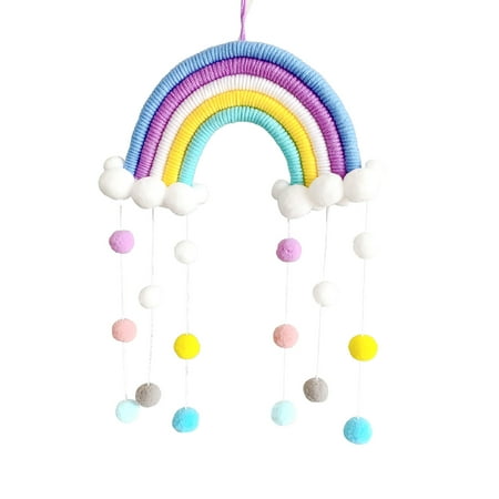 

Egmy Children S Room Decoration Pendant Woven Cloud Rainbow Wall Decoration Pendant