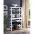 thumbnail image 3 of Oxford 4 Tier Bookcase with Drawer, Driftwood and White, 3 of 6