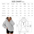 thumbnail image 5 of SUNBS Drawstring Half Zip Hoodies for Women Fall Oversized Casual Sweatshirts with Kangaroo Pocket, 5 of 9