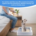 thumbnail image 6 of SUMMIT Upgraded Stainless Steel Reusable Litter Tray Compatible with PetSafe Scoop-Free Self-Cleaning Cat Litter Boxes – Deeper Waste Section & Enhanced Odor Control, 6 of 12