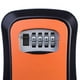 thumbnail image 3 of Caja de llaves Caja de seguridad simple de aleación de aluminio de 4 dígitos montada en la pared para sitio, apartamento, fábrica, naranja, 3 of 5