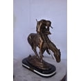 thumbnail image 3 of Nifao End of The Trail, a James Fraser Replica Bronze Statue – Home Decor Sculpture, 7"L x 20"W x 21"H, 3 of 11