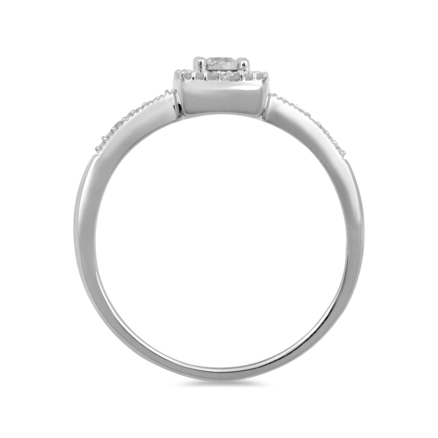 10 WHITE GOLD 1/7 CT WHITE DIAMOND FASHION RING