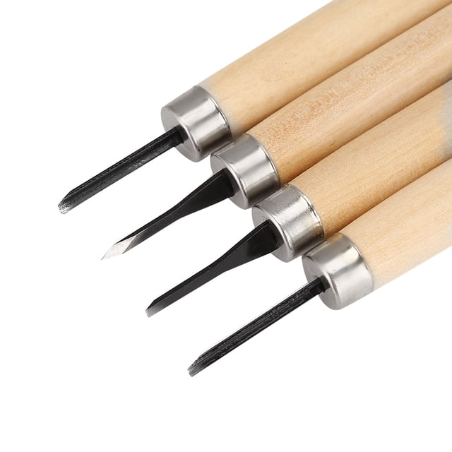 Cuchillo para tallar, 4 piezas de cuchillo para tallar madera, juego de cuchillos para tallar, cuchillo para trabajar la madera, funcionalidad de alta precisión