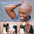 thumbnail image 4 of 5 in 1 Cordless Head Shavers for Men, Electric Razor for a Perfect Bald Wet/Dry Grooming Kit, Rechargeable 5D Rotary Shaver, Black, 4 of 10